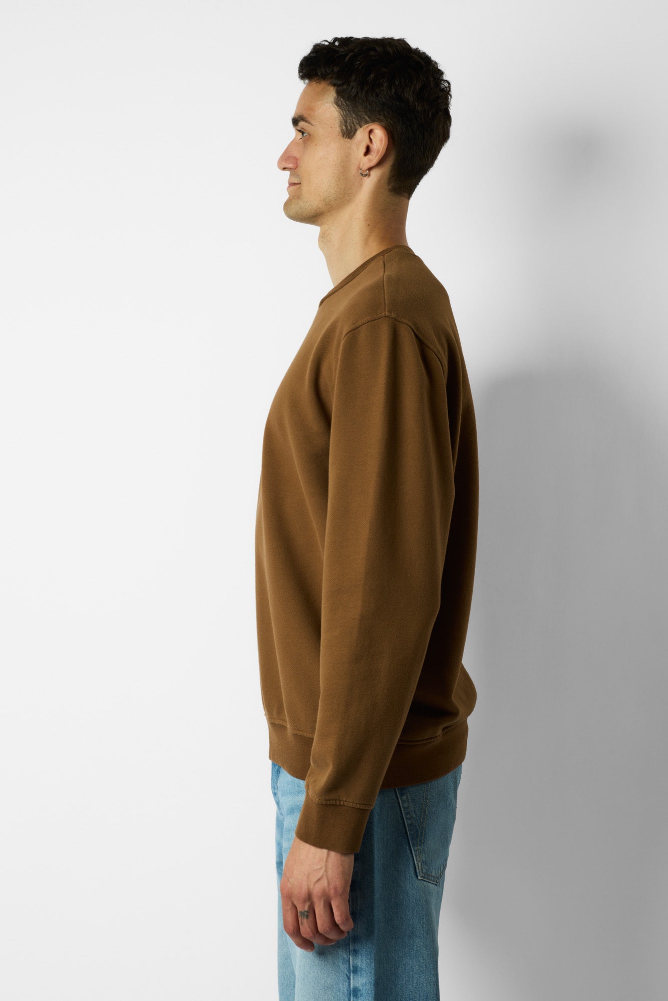 oversized organic crew neck