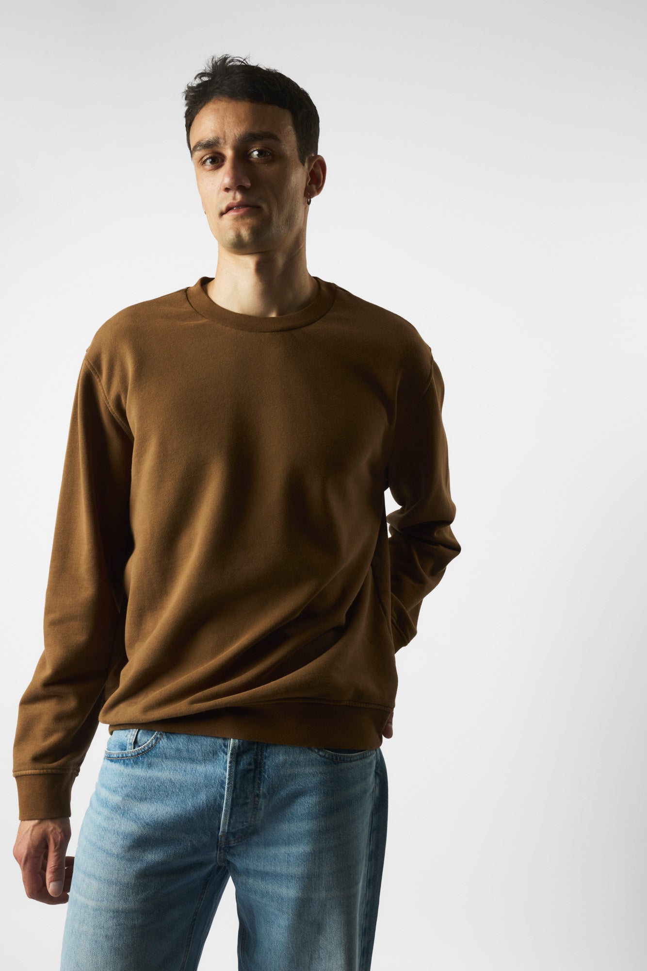 oversized organic crew neck