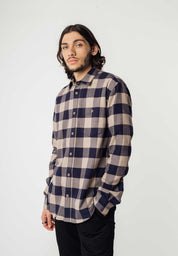 flannel shirt sahel navy karo