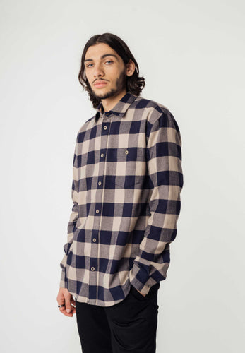 flannel shirt sahel navy karo