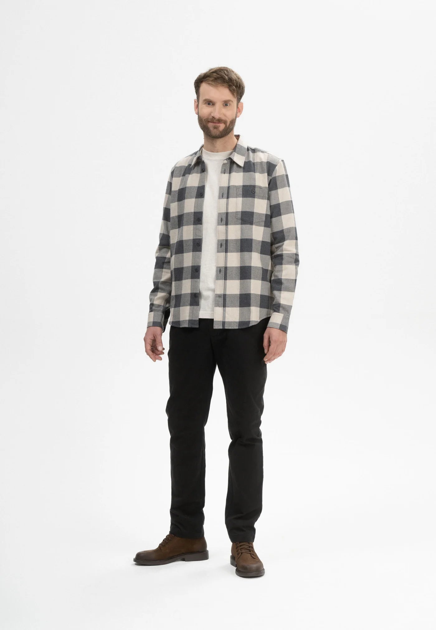 flannel shirt sahel anthrazit karo