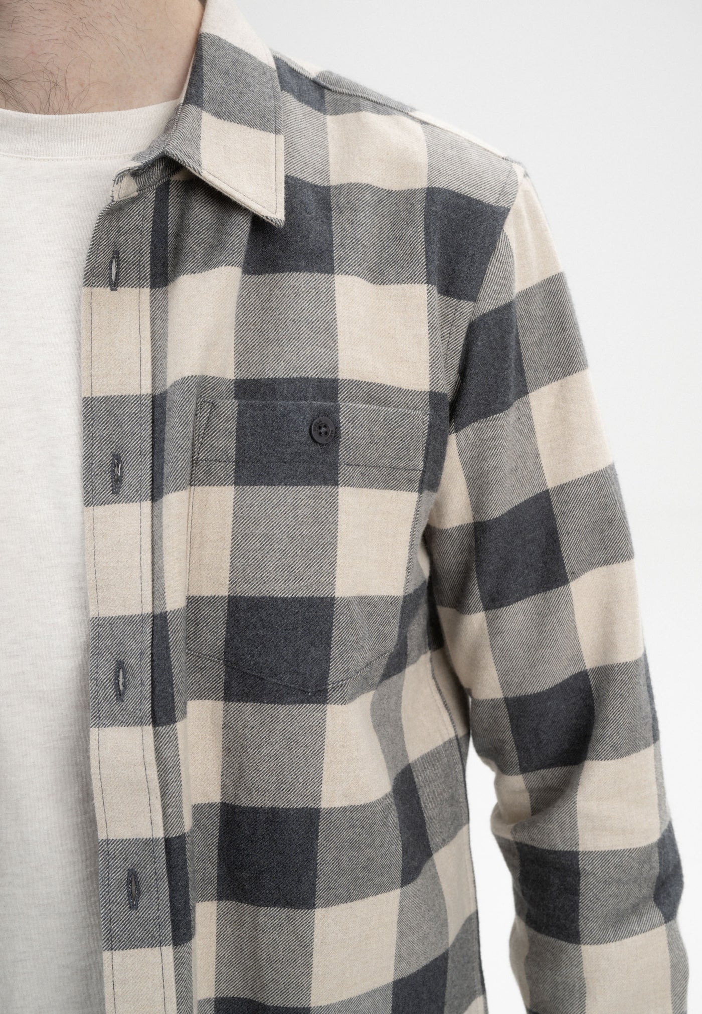 flannel shirt sahel anthrazit karo