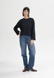 sangeetha heavy oversized longsleeeve schwarz