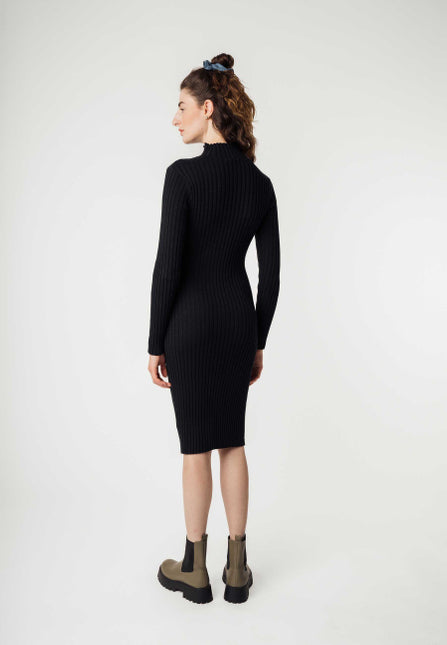 tight rib knit dress shivani black