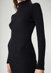 tight rib knit dress shivani schwarz