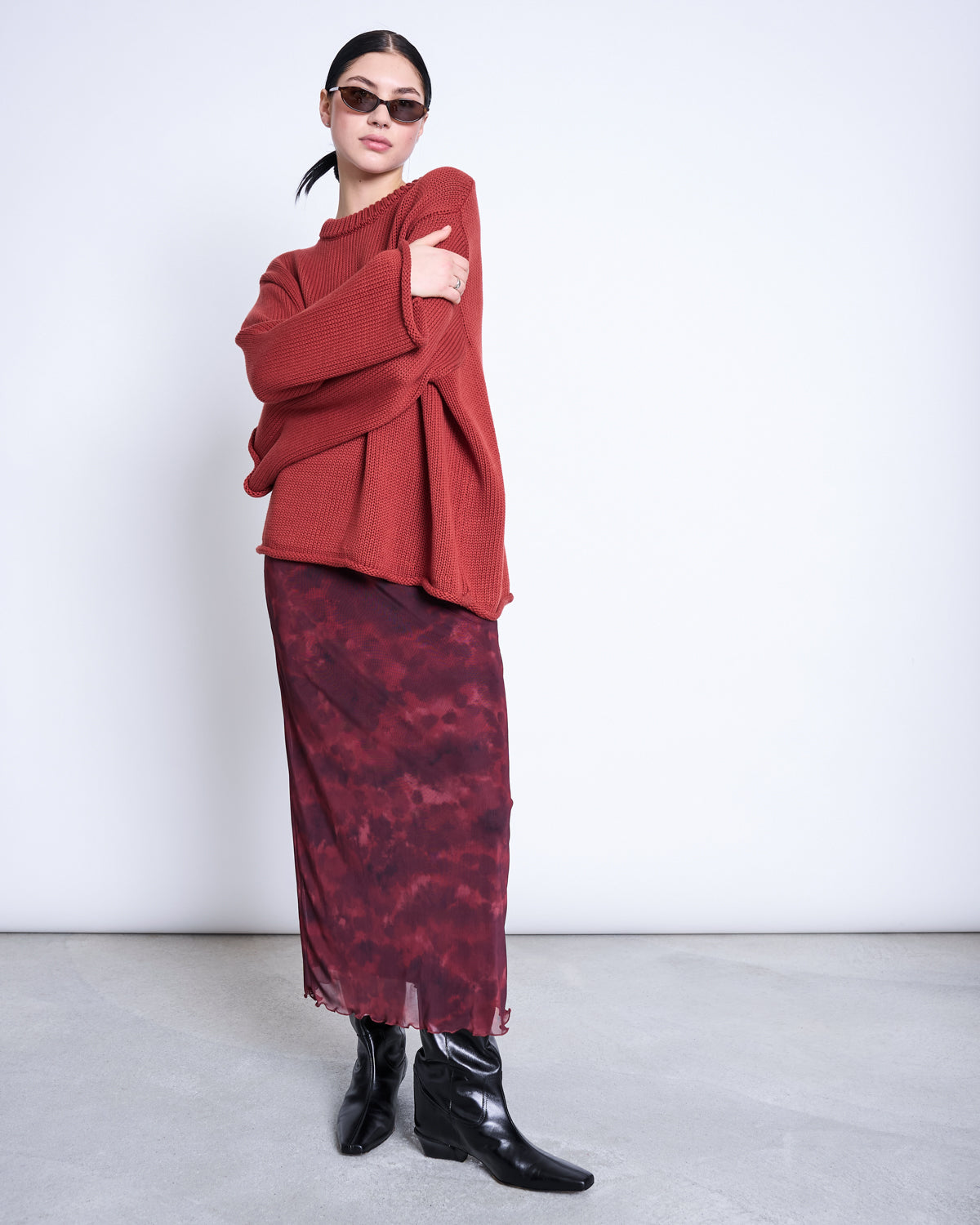 pullover sona mid red
