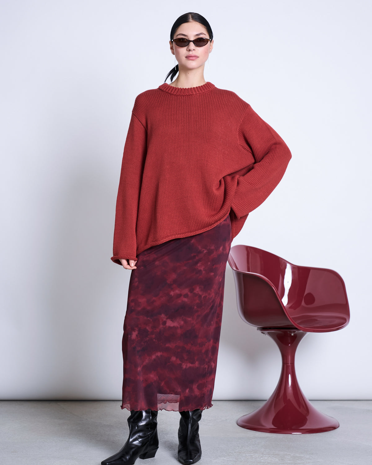 pullover sona mid red