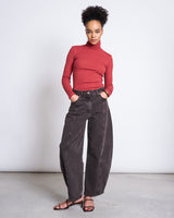minirib turtleneck chuva mid red