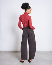 minirib turtleneck chuva mid red