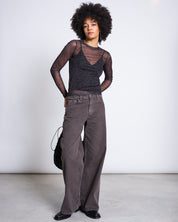 mesh longsleeve dora dark leo print