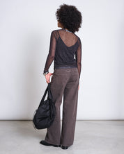 mesh longsleeve dora dark leo print
