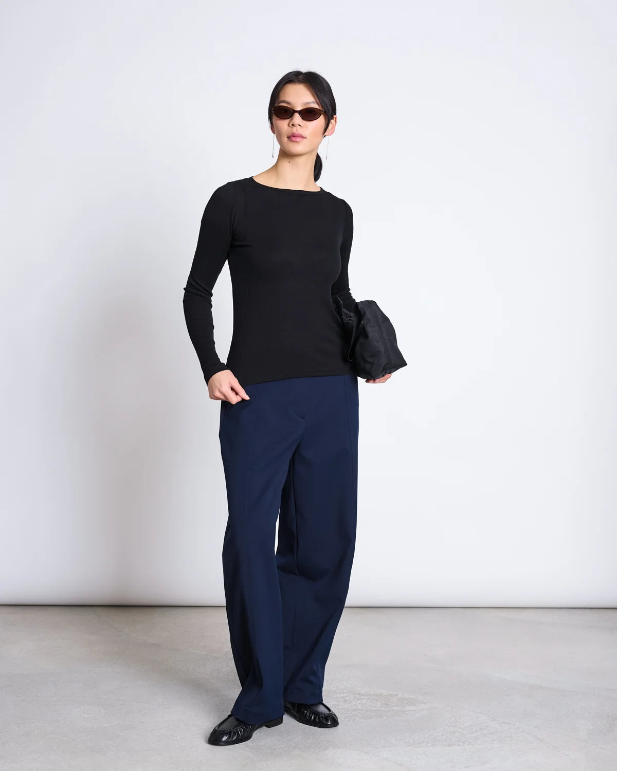 merino rib longsleeve tilla black