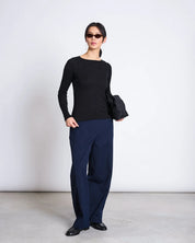 merino rib longsleeve tilla black