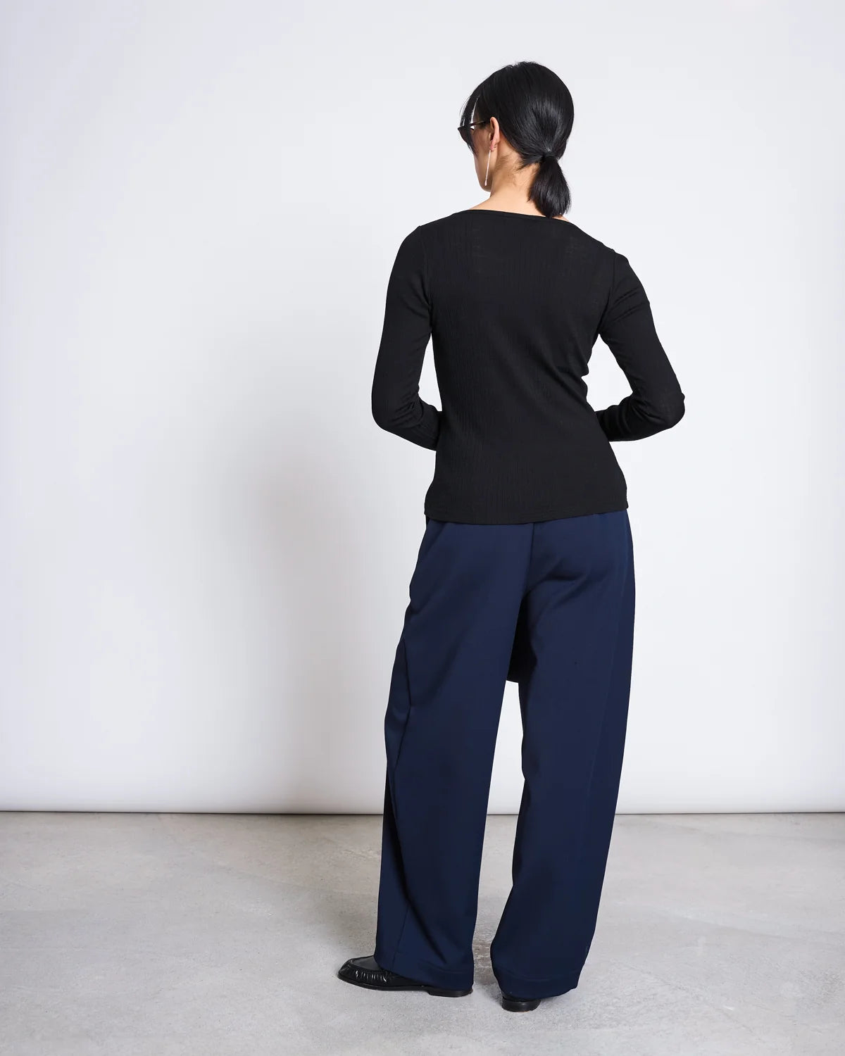 merino rib longsleeve tilla black