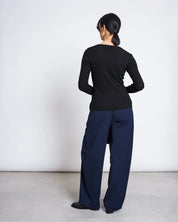 merino rib longsleeve tilla black