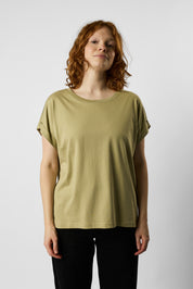 roll up sleeve organic women's tee