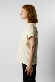 roll up sleeve organic women's tee