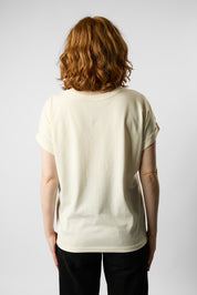 roll up sleeve organic women's tee