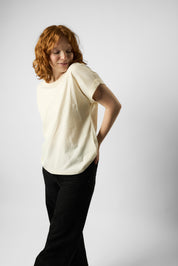 roll up sleeve organic women's tee