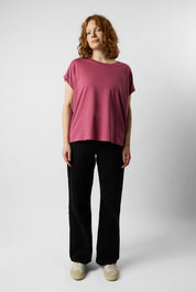 roll up sleeve organic women's tee