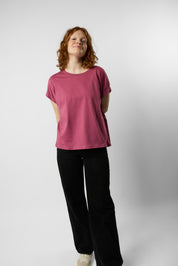 roll up sleeve organic women's tee