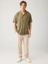 tim tapered linen-mix pants light feather gray