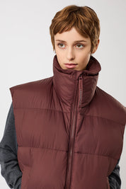 wattierte weste gesteppt burgundy (VE016NY07)