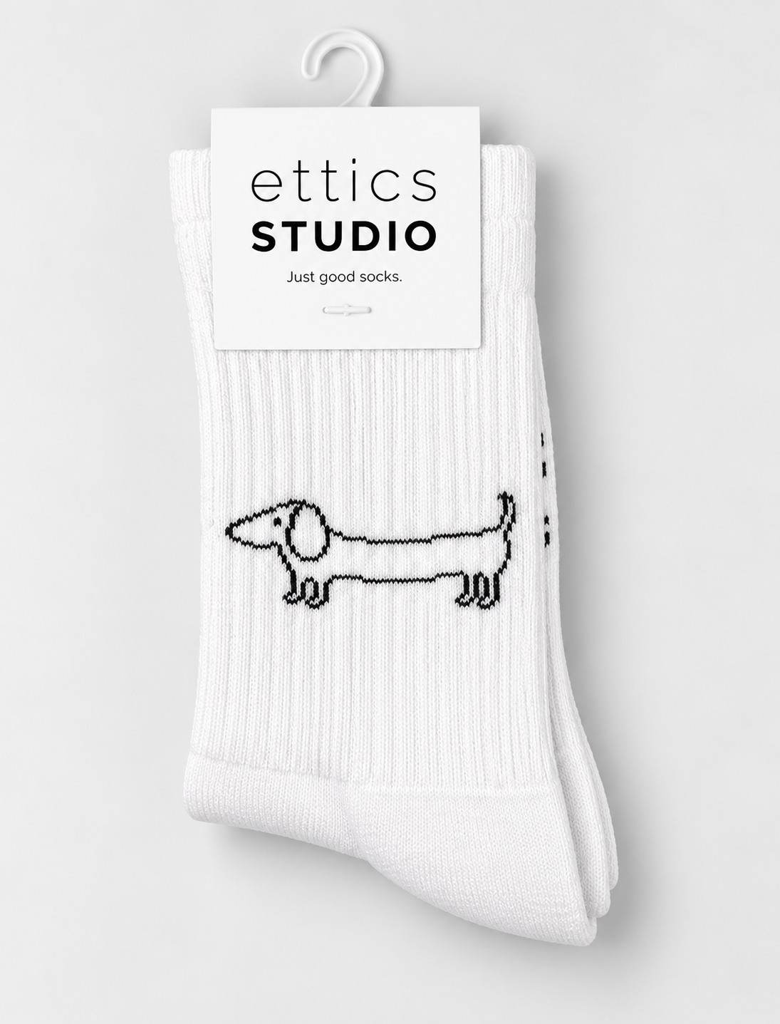 tennis sock sausage dog
