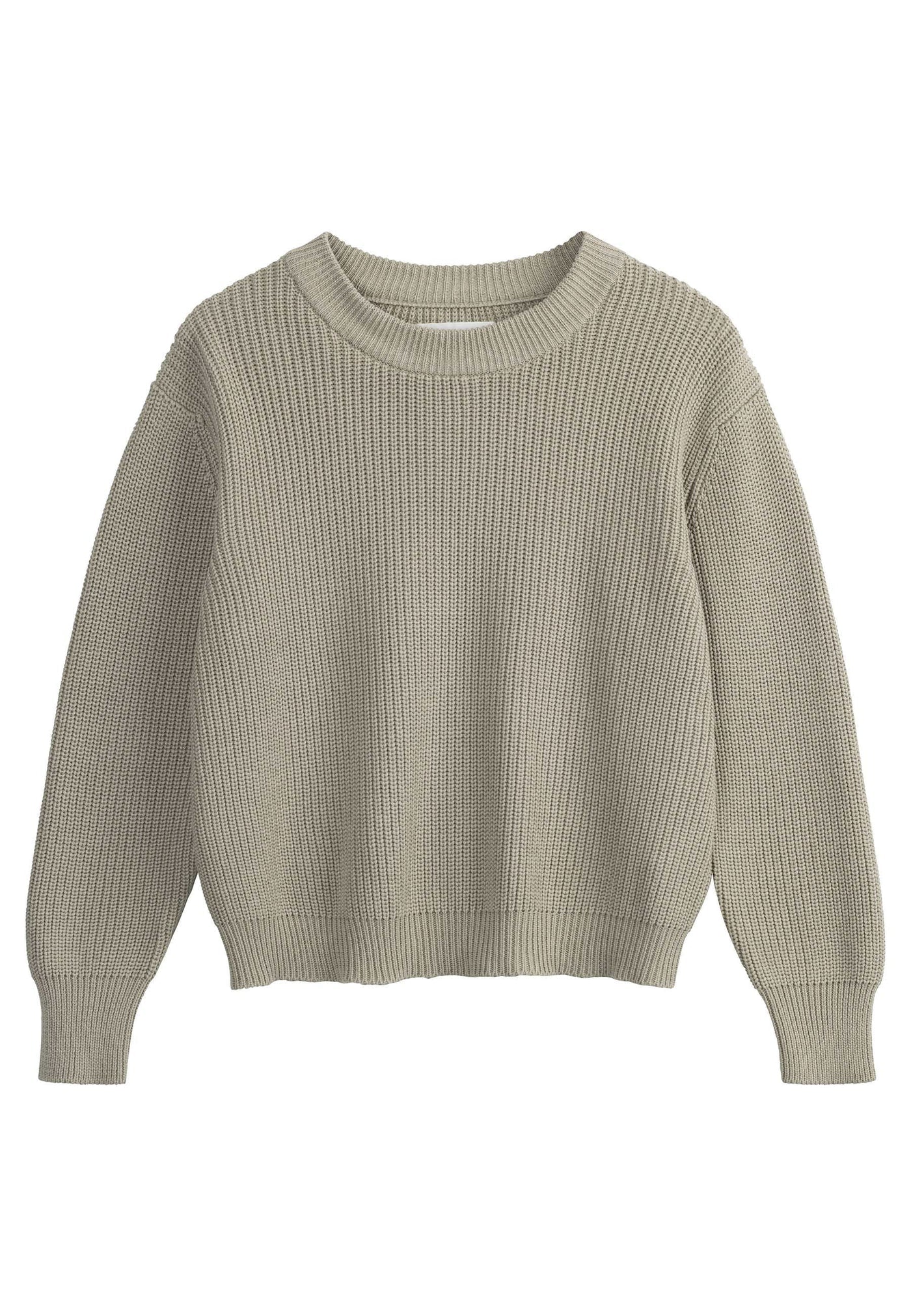 pullover rib knit jumper adah green clay