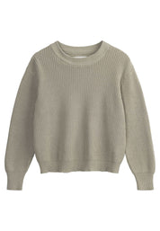 pullover rib knit jumper adah green clay