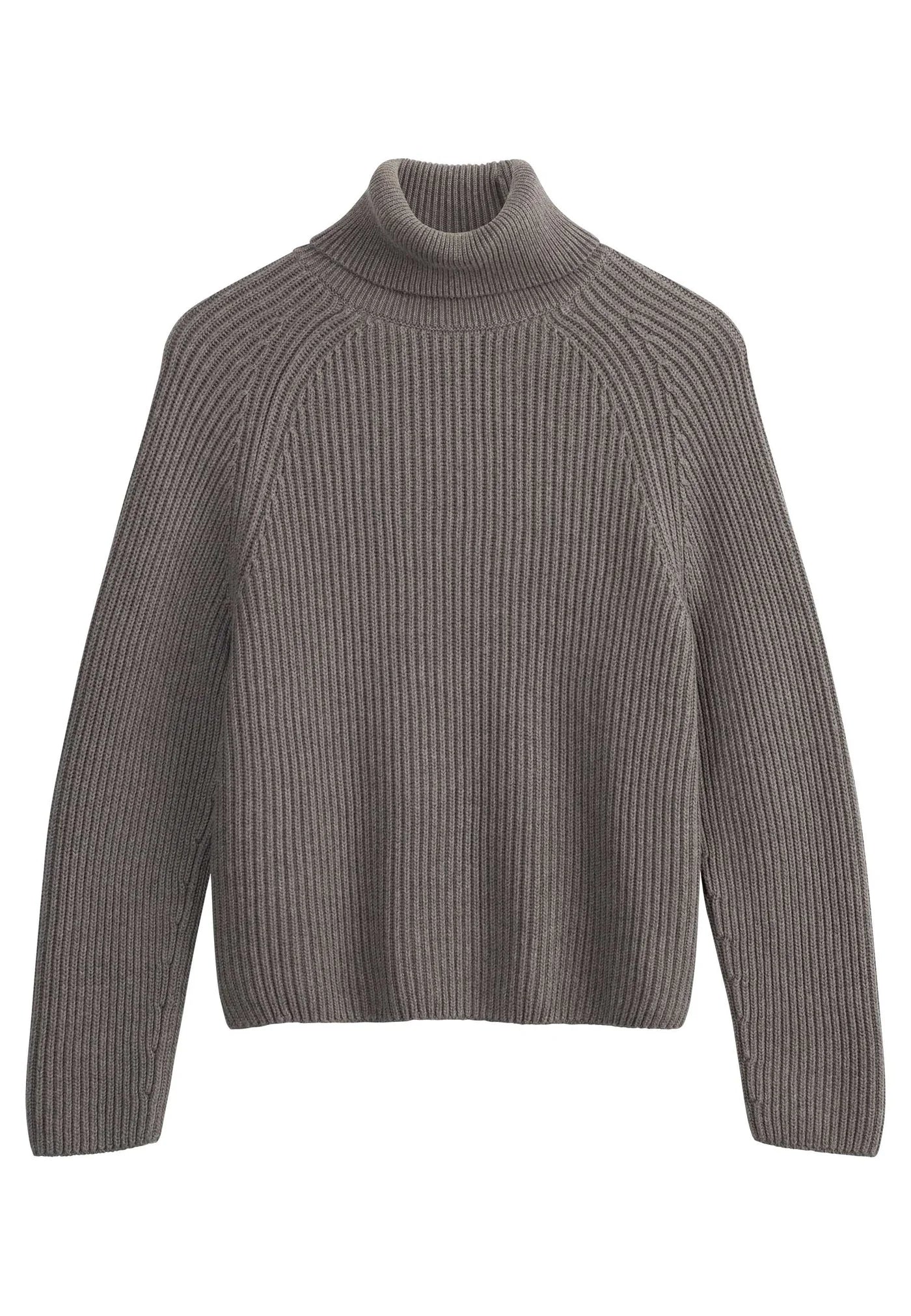 pullover rib knit turtleneck jumper chirha bear melange