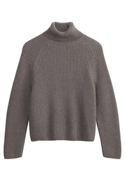 pullover rib knit turtleneck jumper chirha bear melange