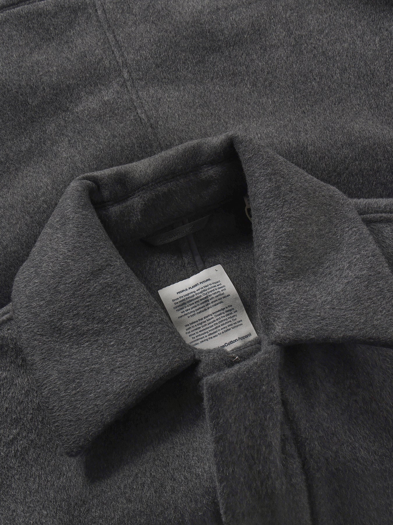 wool jacket dark grey melange