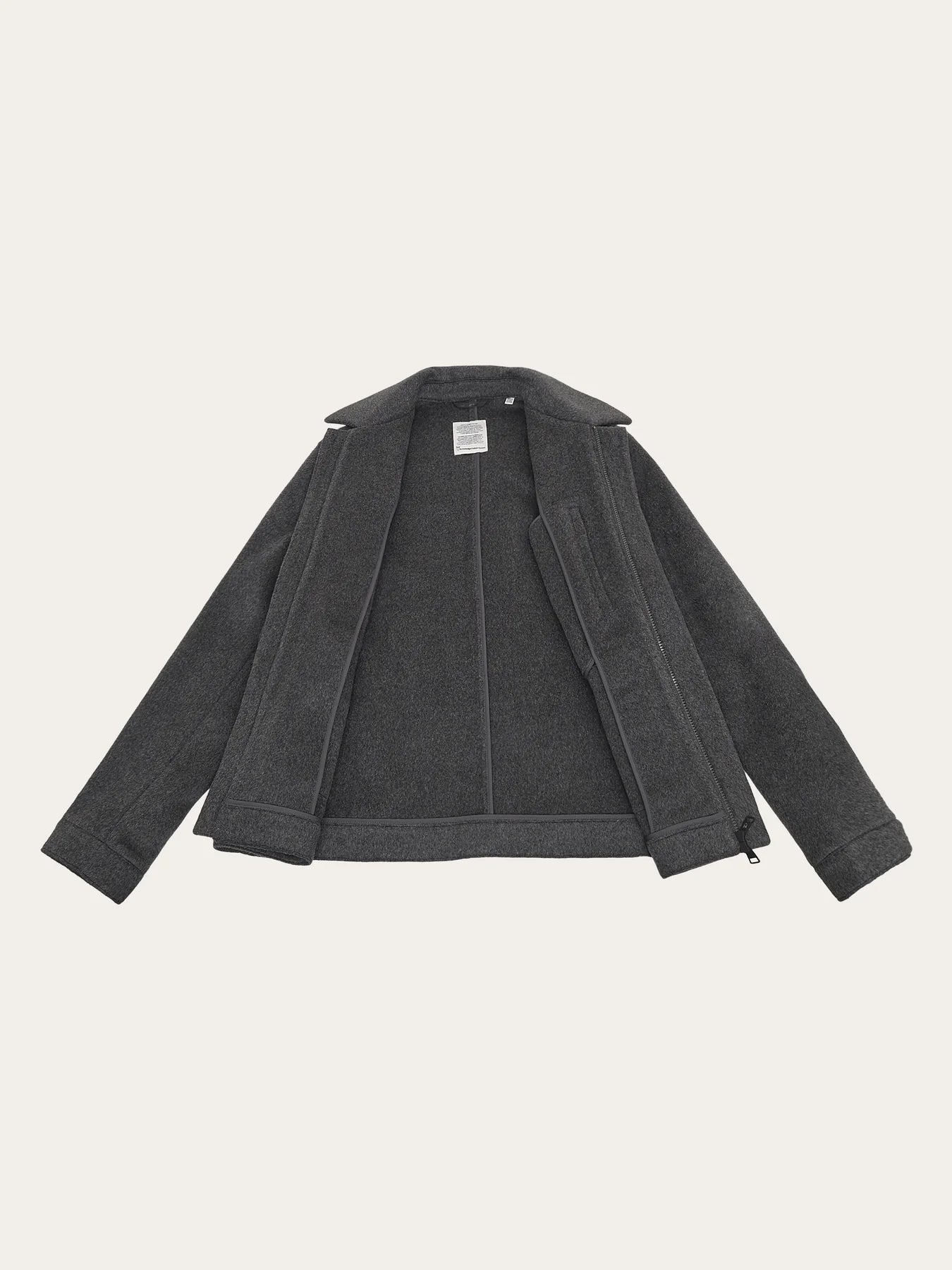 wool jacket dark grey melange