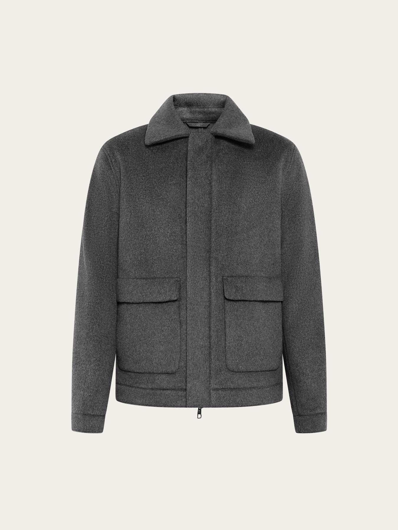 wool jacket dark grey melange