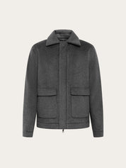 wool jacket dark grey melange