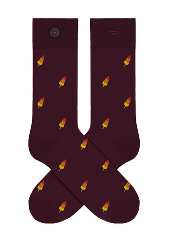 burgundy rockets socks