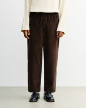 cord wide pant chocolate brown