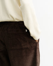 cord wide pant chocolate brown