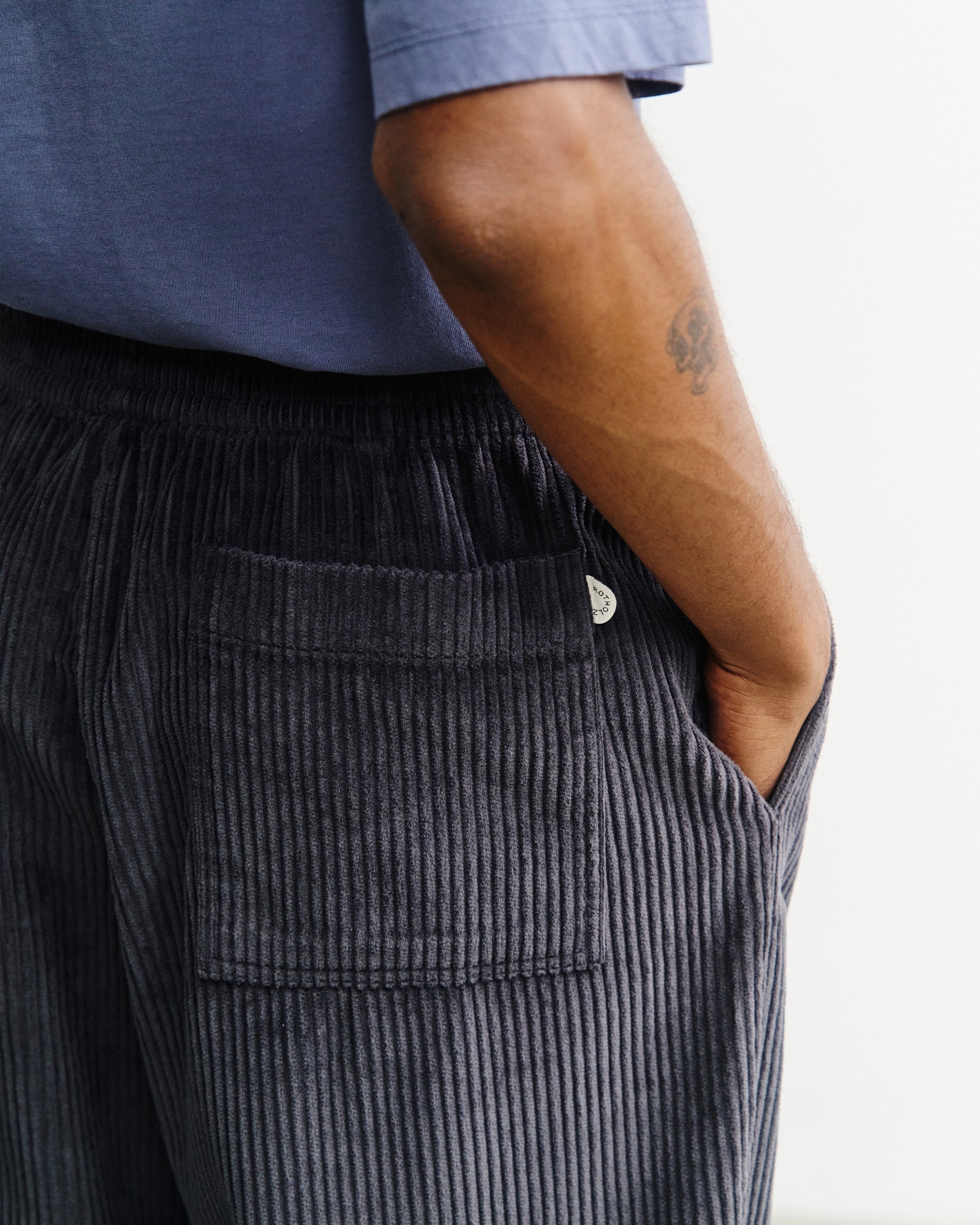 cord wide pant washed anthracite