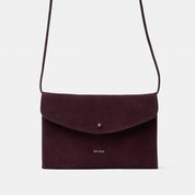 cute clutch suede burgundy