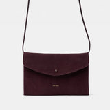 cute clutch suede burgundy