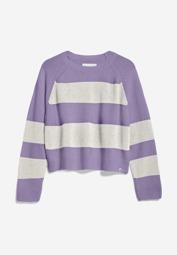 pullover diliriaa stripe smart lilac melange-oatmilk