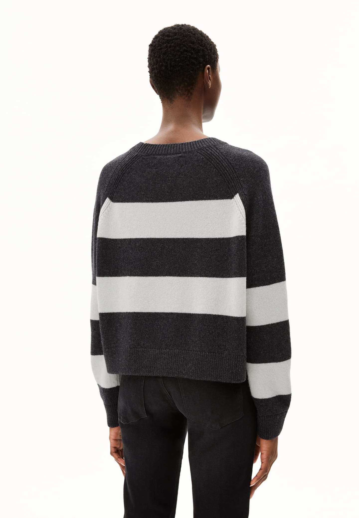 pullover diliriaa stripes steel melange-oatmilk