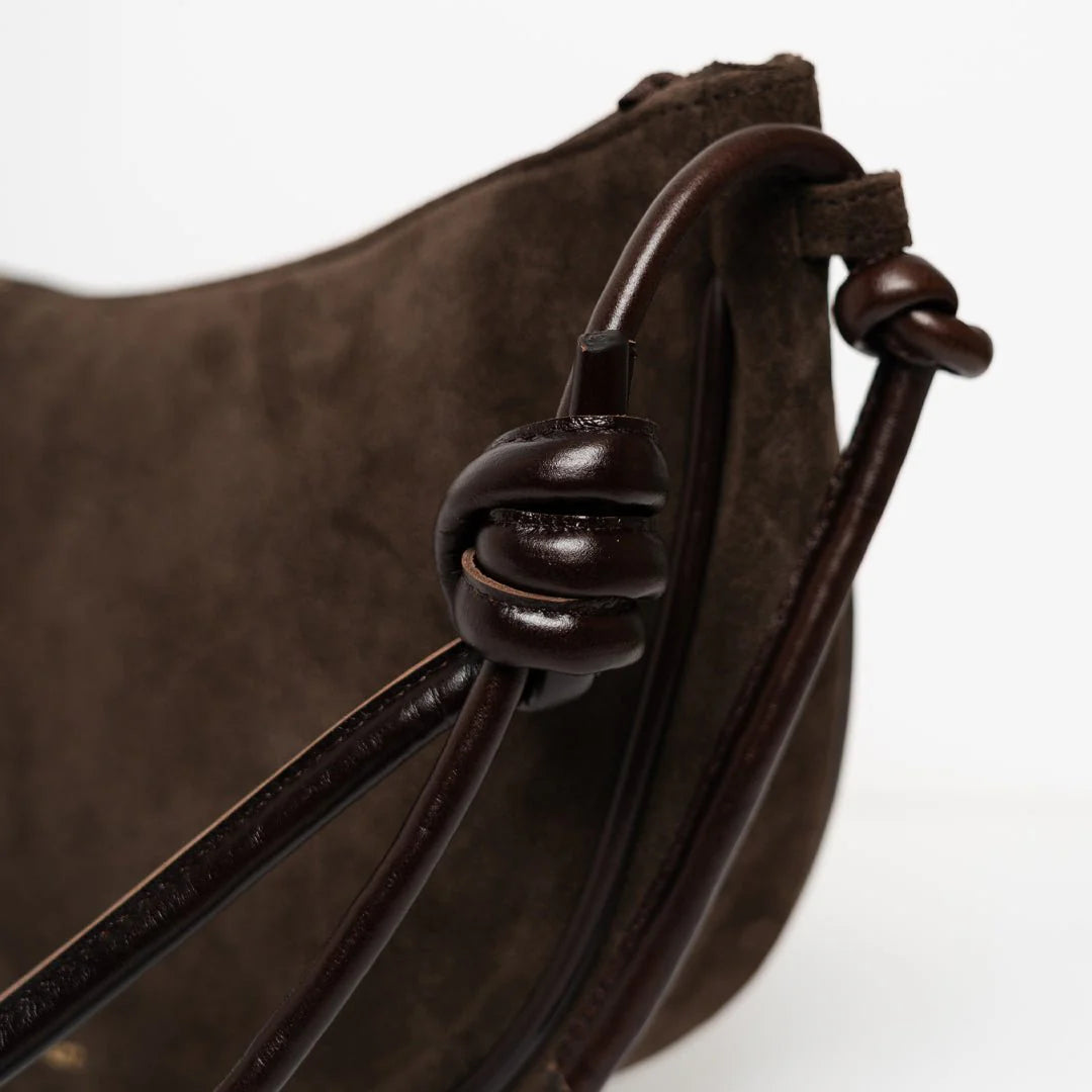 mini half moon suede mocha