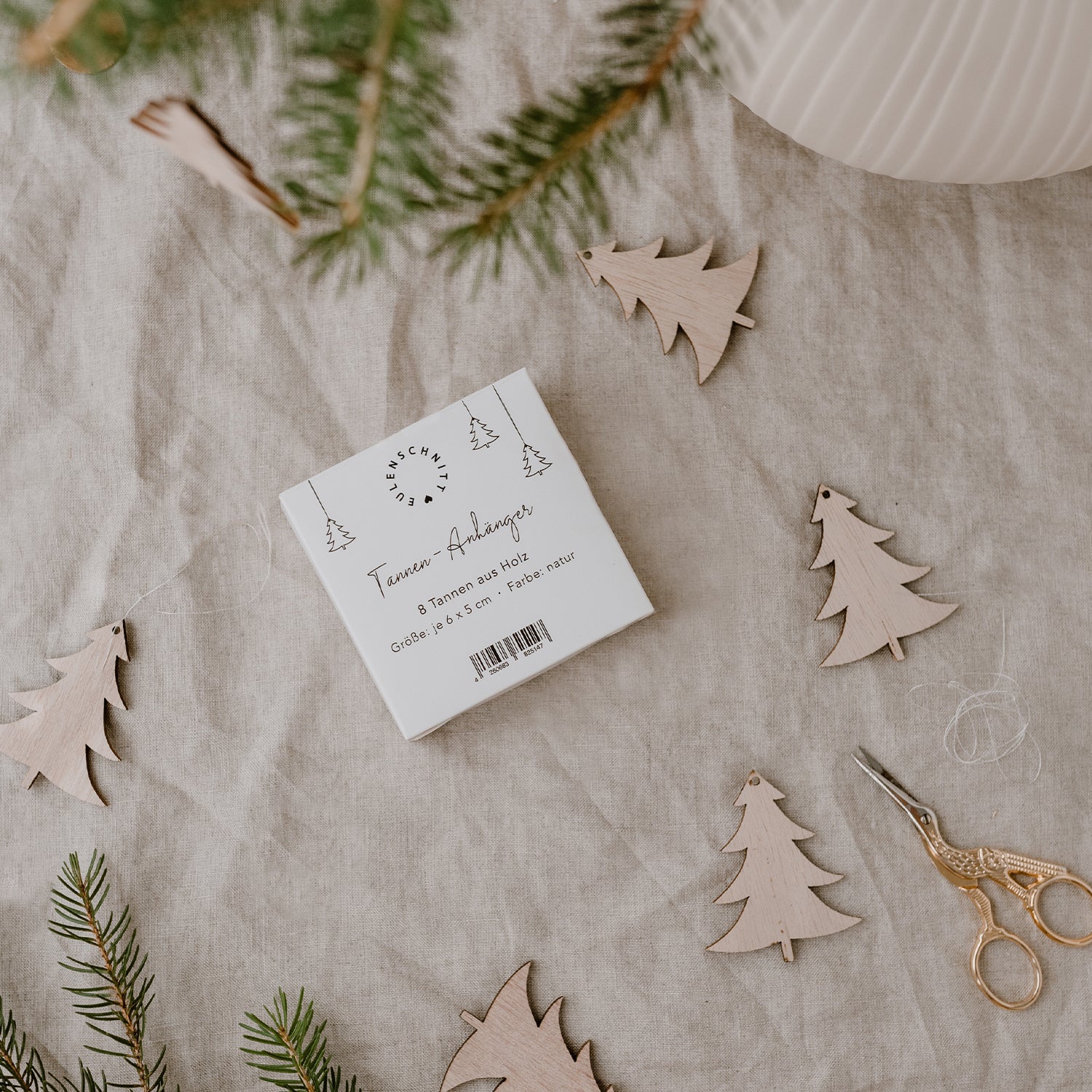 holzanhänger tanne natur im 8er Set