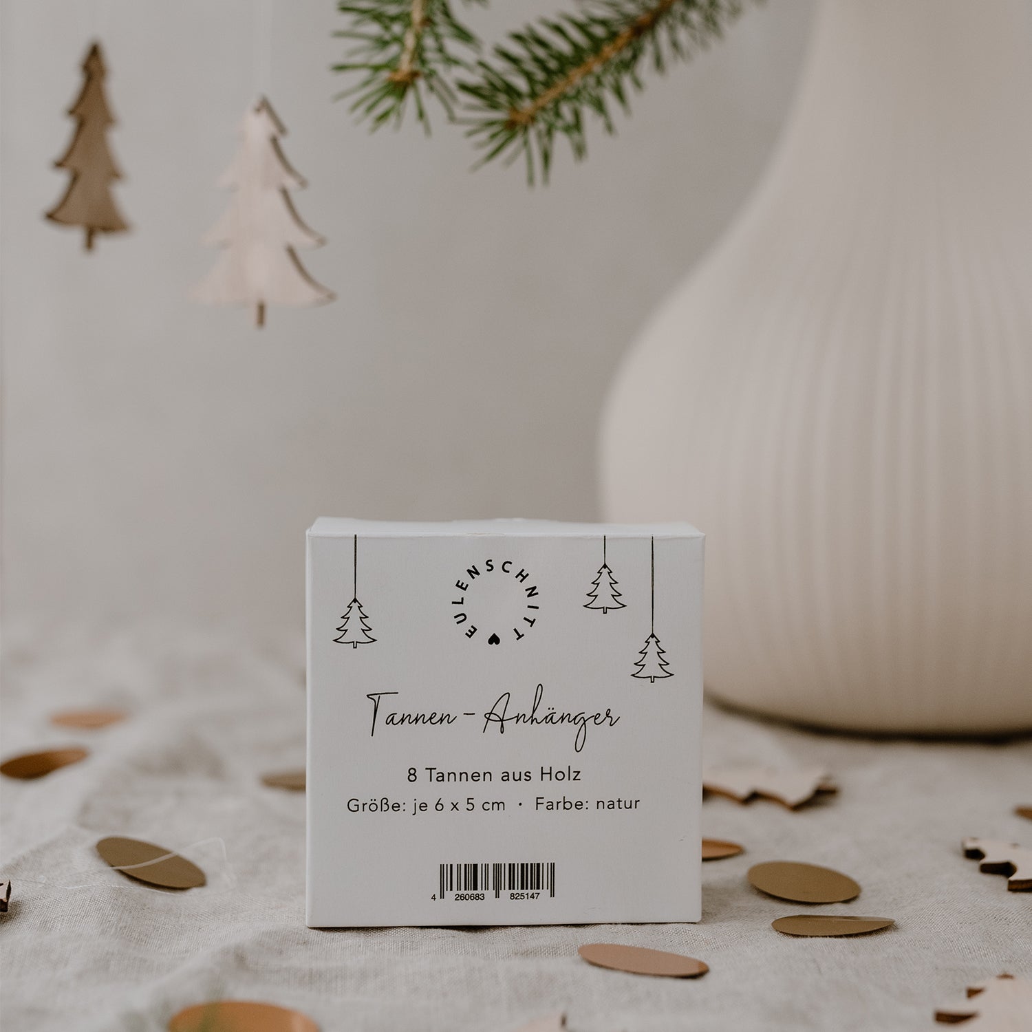 holzanhänger tanne natur im 8er Set