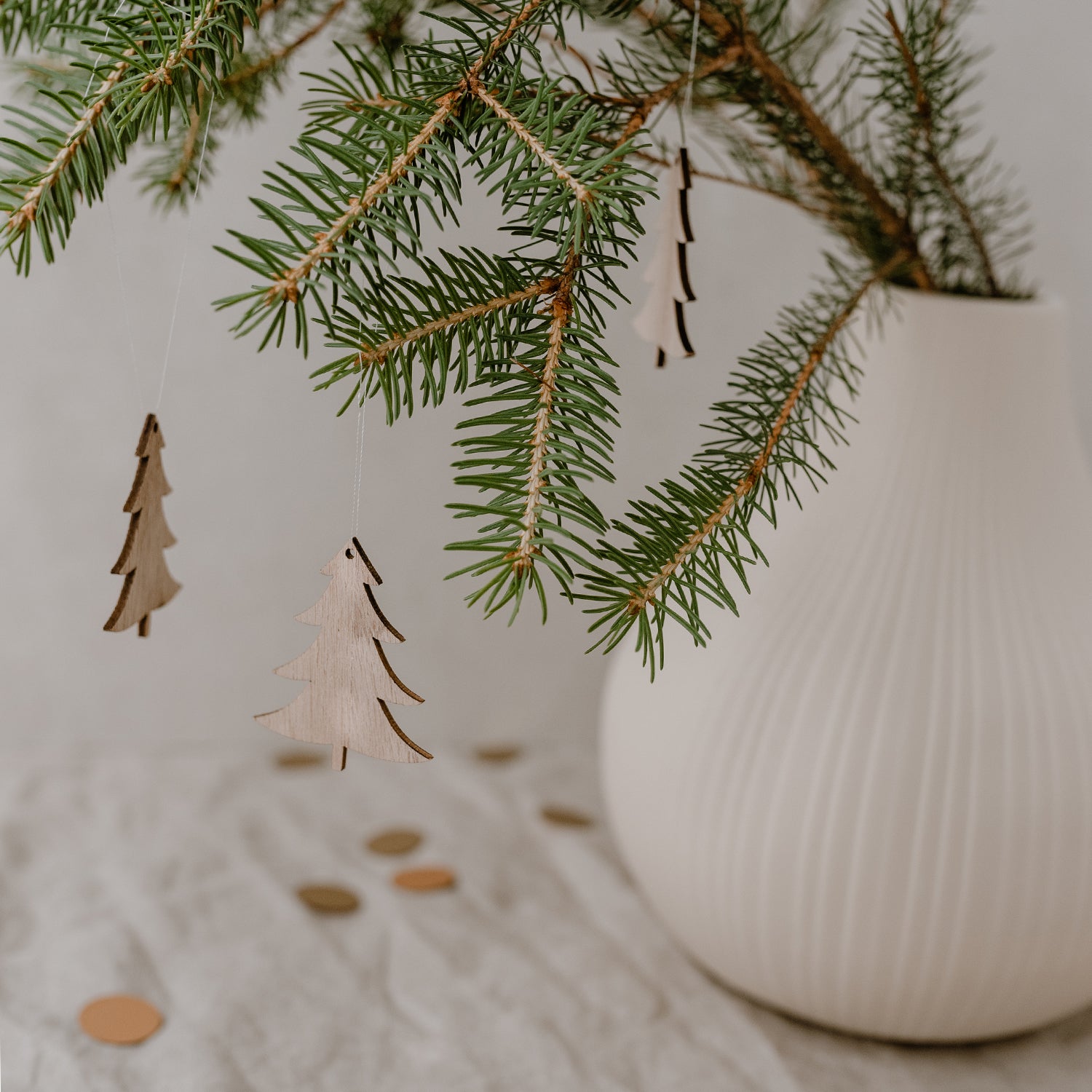 holzanhänger tanne natur im 8er Set