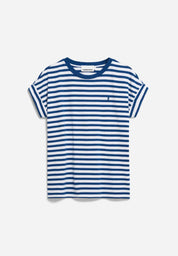 t-shirt idaara stripes white-lapsis blue