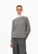 Laden Sie das Bild in den Galerie-Viewer, pullover marynaa knitted stripe kitt-black